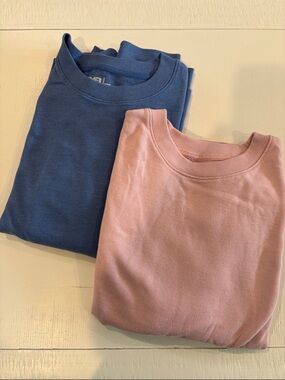 XXL Crewneck Sweatshirt Duo - Dusty Pink & Slate Blue